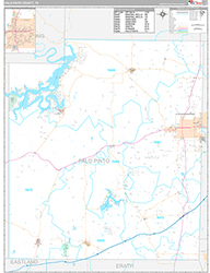 Palo Pinto County Wall Map Premium Style 2026